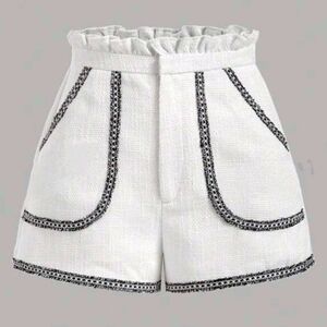 Women's black and white shorts
